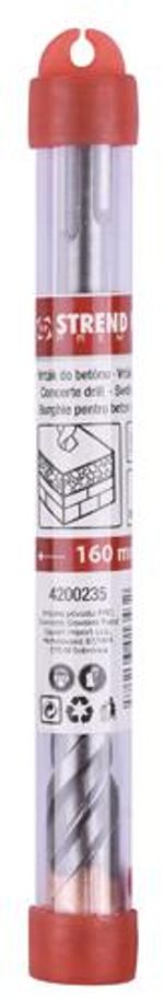 Fúró Strend Pro Premium DB4, 16x210 mm, SDS+, 4 élű, betonhoz