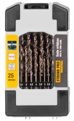 Drill Bit Set Strend Pro M2, for metal, 25-piece, 1-13 mm, HSS, DIN-338, professional