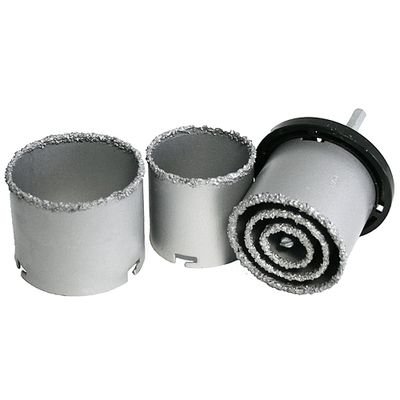 Lyukfúró készlet befogóval HT01-4001, 33-53-67-73-83 mm, gyémánt koronafúrók