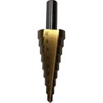 Lépcsős fúró Strend Pro SD41, 4-20 mm, TiN, HSS, egyenes, fémhez