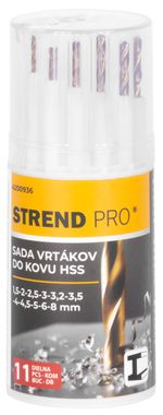 Fúrókészlet Strend Pro, fémhez, 13,3x5,4x5,4 cm, csomag. 11 db
