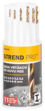 Fúrókészlet Strend Pro, fémhez, 13,3x5,4x5,4 cm, csomag. 11 db