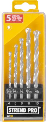 Fúrókészlet Strend Pro SD105, 5 részes, 4-10 mm, falazathoz