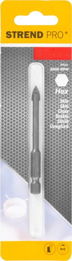Drill Bit Strend Pro GSD714, for glass, 6 mm, Hex shank