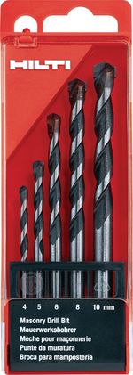 Drill bit set HILTI MDB 4,5,6,8,10, for masonry #305059