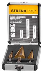 Drill Bit Set Strend Pro, step, pack of 3 pcs
