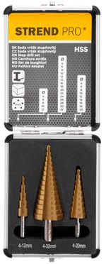 Drill Bit Set Strend Pro, step, pack of 3 pcs