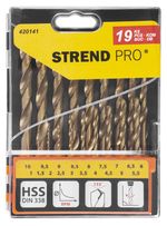 Drill Bit Set Strend Pro FD032, 19-piece TiN HSS, for metal