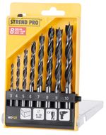 Fúrókészlet Strend Pro WD122, 8 részes, 3-10 mm, Wood, fához