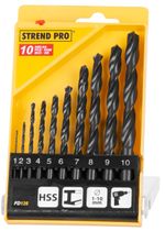 Fúrókészlet Strend Pro FD126, 10 részes, 1-10 mm, HSS, fémhez