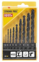 Drill Bit Set Strend Pro FD126, 10-piece, 1-10 mm, HSS, for metal