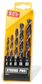 Drill Bit Set Strend Pro WD071, 5-piece, 4-10 mm, Wood, for wood