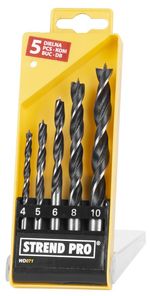 Drill Bit Set Strend Pro WD071, 5-piece, 4-10 mm, Wood, for wood