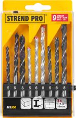 Drill Bit Set Strend Pro MS500, 9-piece, metal-wood-brick