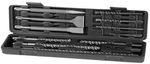 Drill set SDS+ 12pcs
 4x110, 6x110, 8x160, 12x160, 14x210, 16x210, 18x300
chisel pointed 14x250mm
ch