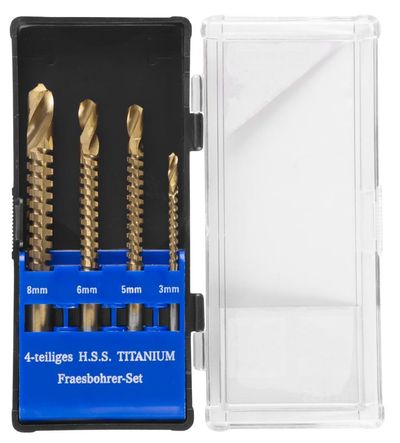 Fúrókészlet Strend Pro RS003, maró, 4 részes, 3-4-6-8 mm