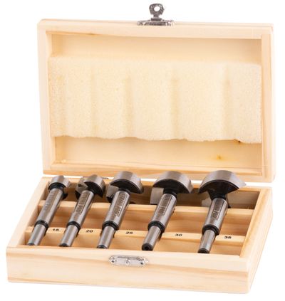 Kézi fúró készlet Strend Pro FS056, Forstner fúrók, 5 részes, 15-35 mm
