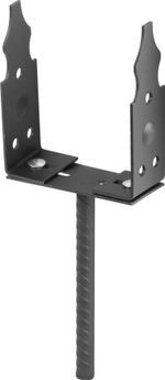 Beam support ASU2, 95-200 mm, decorative base, adjustable, recessed