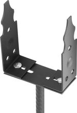 Beam support ASU2, 95-200 mm, decorative base, adjustable, recessed