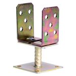 Beam support ASU1, 0-125 mm, Zinc, adjustable base, stand