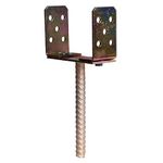 Beam support CASU, 0-125 mm, Zinc, adjustable base, recessed