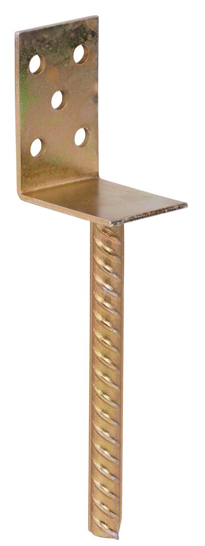 Pole base CSU2, 120x100 mm, Zn, L-shaped, recessed