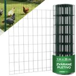 Kerítés EUROPLAST 1, 1000/100x50/2,20 mm, zöld, RAL 6005, horganyzott + PVC, 25 m-es tekercs