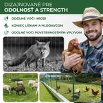 Kerítés EUROPLAST 1, 1250/100x50/2,20 mm, zöld, RAL 6005, horganyzott + PVC, 25 m-es tekercs