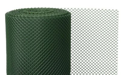 Mesh ECONOMY 3, 1000/10x10 mm, 45° square pattern, 300g/m2, green, all-plastic, pack. 25 m