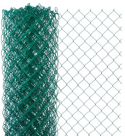 Mesh Strend Pro METALTEC PVC, 50/1500/2.30 mm, pack. 10 m, green, for fence, RAL 6005