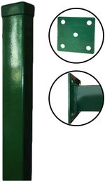 Post "STANDART COLOR", 60x40mm/1.20m ZN+PP RAL 6005 GREEN 1.5mm, with welded base (3.0mm/100mm/100mm