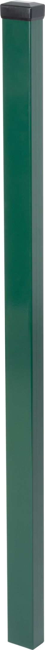 Post "STANDART COLOR", 60x40mm/1.20m, ZN+PP RAL 6005 GREEN, 1.5mm, with welded base (3.0mm/100mm/100