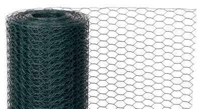 Kerítés GARDEN HEX PVC 1000/16/0,9 mm, zöld, RAL 6005, hatszögletű, állattartó, csomag 5 m