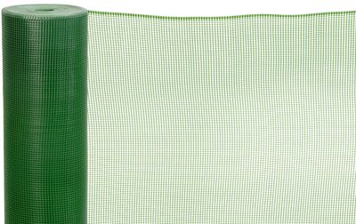 Kerítés ECONOMY 1, 1000/05x05 mm, négyzet alakú minta, 300g/m2, zöld, teljesen műanyag, csomag 25 m