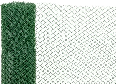 Pletivo ECONOMY 6, 1000/20x20 mm, 45° štvorcový vzor, 300g/m2, zelené, celoplastové, bal. 10 m