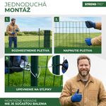 Fence Mesh EUROPLAST 1, 1000/100x50/2.20 mm, green, RAL 6005, Zn+PVC, pack. 10 m