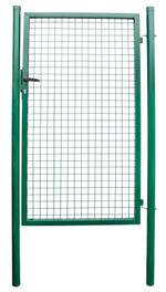 Brána Strend Pro METALTEC ECO, 1000/1400/50x50 mm, hranatý rám, zelená, jednokrídlová, záhradná, ZN+PVC, RAL6005