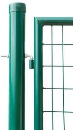 Gate Strend Pro METALTEC DUO, 3580/1950/100x50 mm, green, double-leaf, garden, galvanized+PVC, RAL60