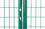 Gate Strend Pro METALTEC DUO, 3580/1950/100x50 mm, green, double-leaf, garden, galvanized+PVC, RAL60