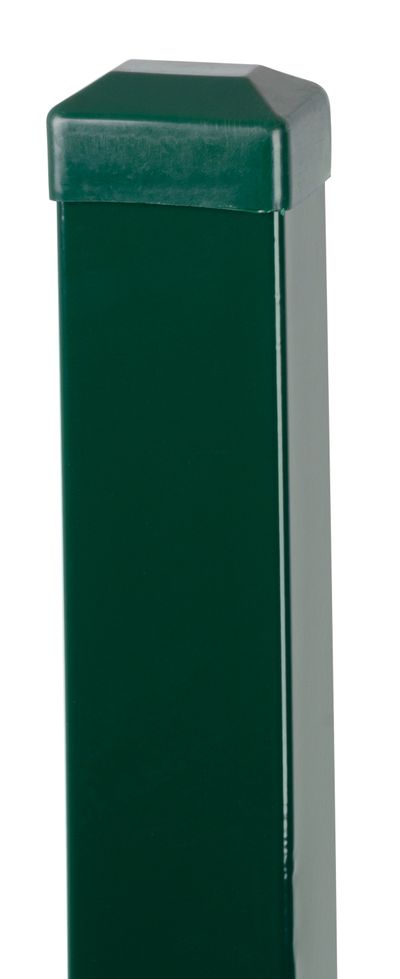 Oszlop Strend Pro EUROSTANDARD, 2600/60x40/1,50 mm, zöld, szögletes, sapka, Zn+PVC, RAL6005