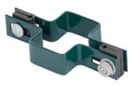 Clamp Strend Pro EUROSTANDARD, 60x40 mm, intermediate, green, Zn+PVC, RAL6005, for square post