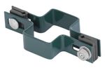 Clamp Strend Pro EUROSTANDARD, 60x40 mm, intermediate, anthracite, Zn+PVC, RAL7016, for square post