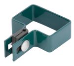 Clamp Strend Pro EUROSTANDARD, 60x40 mm, end, green, Zn+PVC, RAL6005, for square post