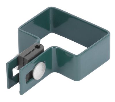 Clamp Strend Pro EUROSTANDARD, 60x40 mm, end, green, Zn+PVC, RAL6005, for square post