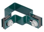 Clamp Strend Pro EUROSTANDARD, 60x40 mm, corner, green, Zn+PVC, RAL6005, for square post