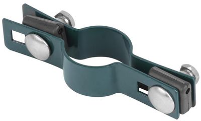 Bilincs Strend Pro EUROSTANDARD, 48 mm, átmenő, zöld, Zn+PVC, RAL6005, kerek oszlophoz