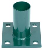 Base Strend Pro METALTEC, for round post 38 mm, green, for anchoring, RAL6005