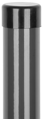 Oszlop Strend Pro METALTEC, 48/2200/1,50 mm, antracit, kerek, kupak, Zn+PVC, RAL7016