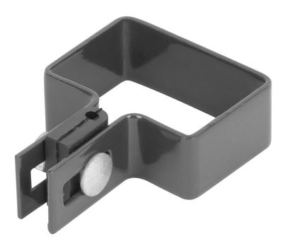 Clamp Strend Pro EUROSTANDARD, 60x40 mm, end, anthracite, Zn+PVC, RAL7016, for square post