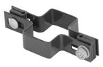 Clamp Strend Pro EUROSTANDARD, 60x40 mm, intermediate, anthracite, Zn+PVC, RAL7016, for square post